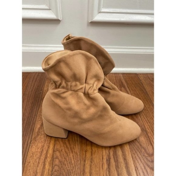 Schutz Catarine Suede Tan Western Fall Booties Women's Size: 6 NWB - Picture 4 of 11
